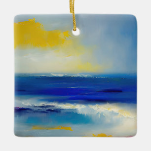 Abstract Sea 04 Ceramic Ornament