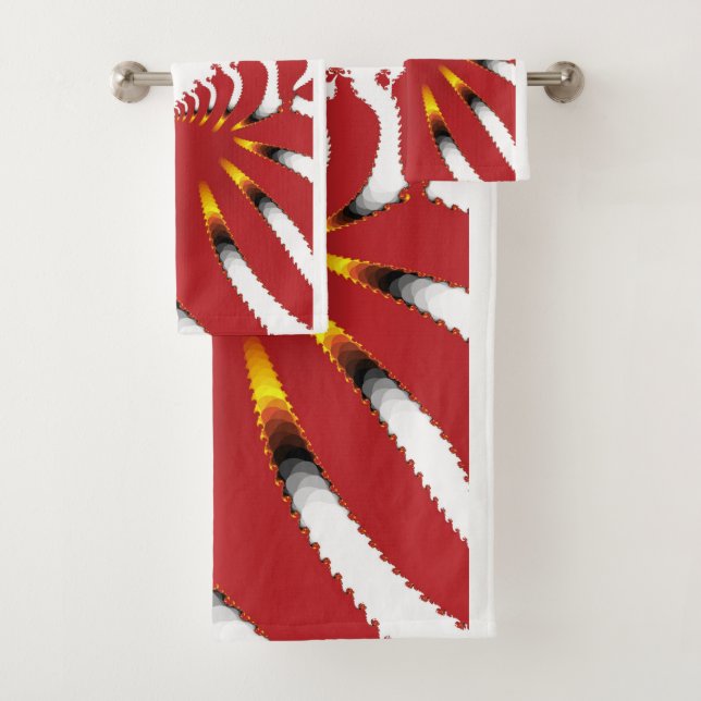 ABSTRACT SEA ANEMONE BATH TOWEL SET (Insitu)