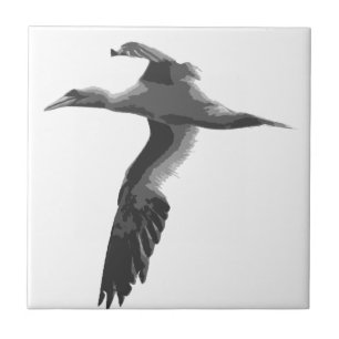 Abstract Sea Birds Tile