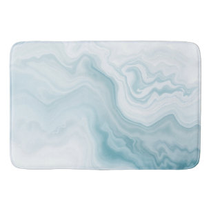 Abstract Sea Foam Rendering with Delicate Swirls Bath Mat