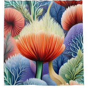 Abstract Sea Forms Shower Curtain