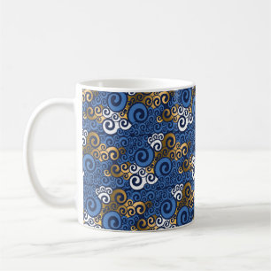 Abstract sea water seamless pattern coffee mug