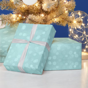 Abstract seafoam mint green bokeh Christmas lights Wrapping Paper