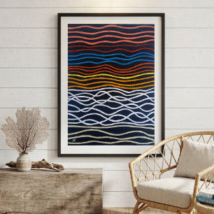 Abstract Seafront Painting by Alfred Fox Canvas Print