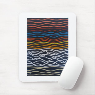 Abstract Seafront Painting by Alfred Fox Mouse Mat