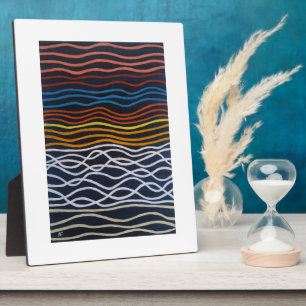 Abstract Seafront Painting by Alfred Fox Plaque
