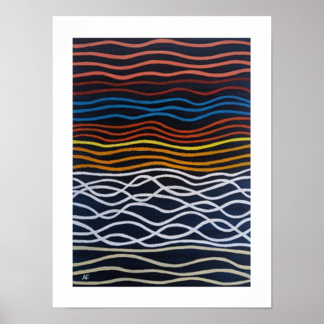 Abstract Seafront Painting by Alfred Fox Poster (Front)