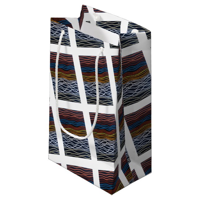 Abstract Seafront Painting by Alfred Fox Small Gift Bag (Front Angled)