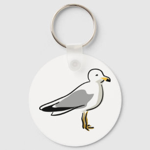 Abstract Seagull Key Ring
