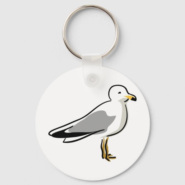 Abstract Seagull Key Ring (Front)