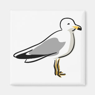Abstract Seagull Magnet