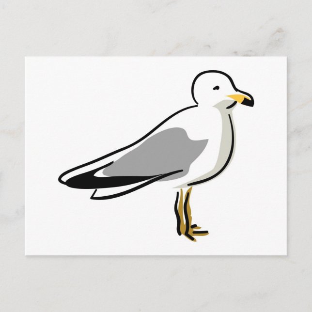 Abstract Seagull Postcard (Front)