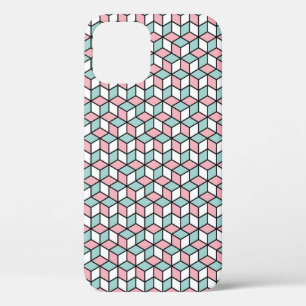 Abstract Seamless 3d Pattern. Isometric backgroun iPhone 12 Case