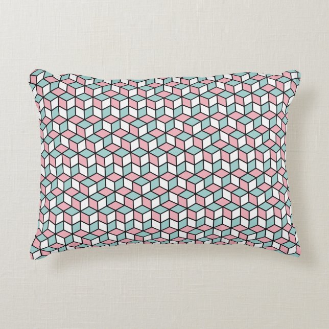  Abstract Seamless 3d Pattern. Isometric backgroun Decorative Cushion (Front)