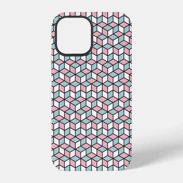  Abstract Seamless 3d Pattern. Isometric backgroun iPhone Case (Back)