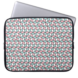 Abstract Seamless 3d Pattern. Isometric backgroun Laptop Sleeve