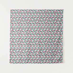 Abstract Seamless 3d Pattern. Isometric backgroun Tapestry