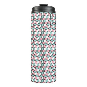 Abstract Seamless 3d Pattern. Isometric backgroun Thermal Tumbler