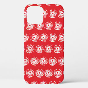 Abstract seamless black and white floral texture. iPhone 12 case