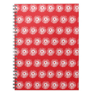 Abstract seamless black and white floral texture. notebook