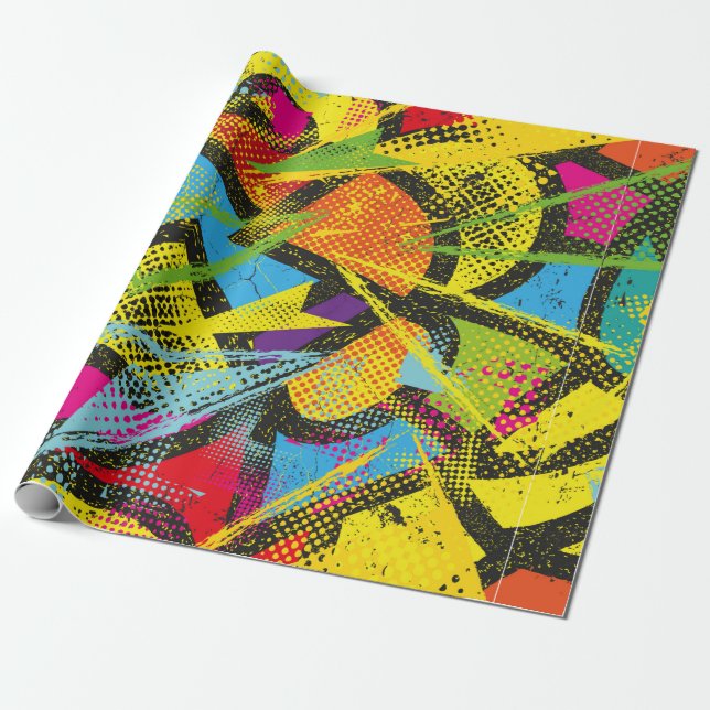 Abstract seamless chaotic pattern. Wallpaper with  Wrapping Paper (Unrolled)