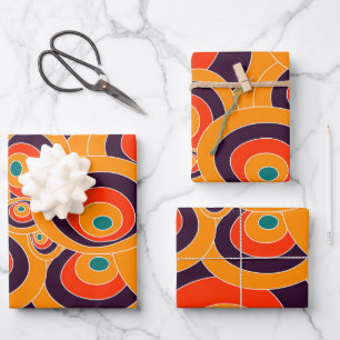 Abstract seamless colour oval wrapping paper sheet