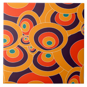 Abstract Seamless Colour Ovals Ceramic Tile Modern