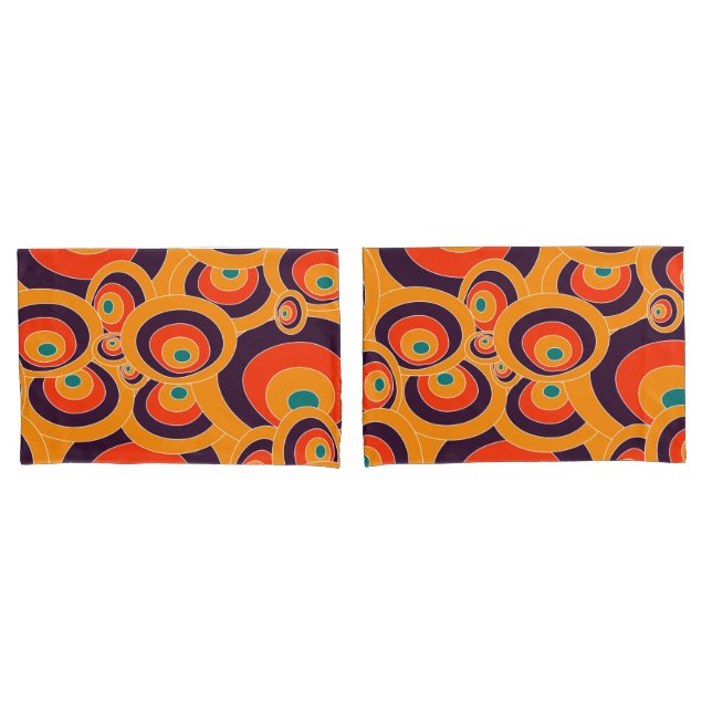 Abstract Seamless Colour Ovals Pillow Case – Moder (Front-Set)