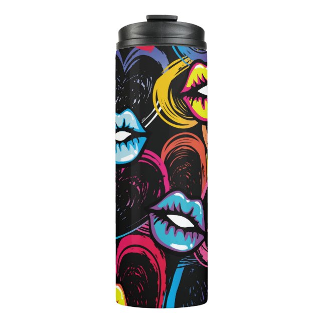 Abstract seamless fashion pattern. beauty style wa thermal tumbler (Front)