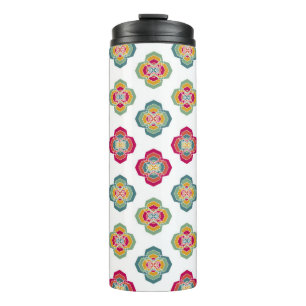 Abstract Seamless Floral Background, surface textu Thermal Tumbler