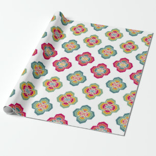 Abstract Seamless Floral Background, surface textu Wrapping Paper