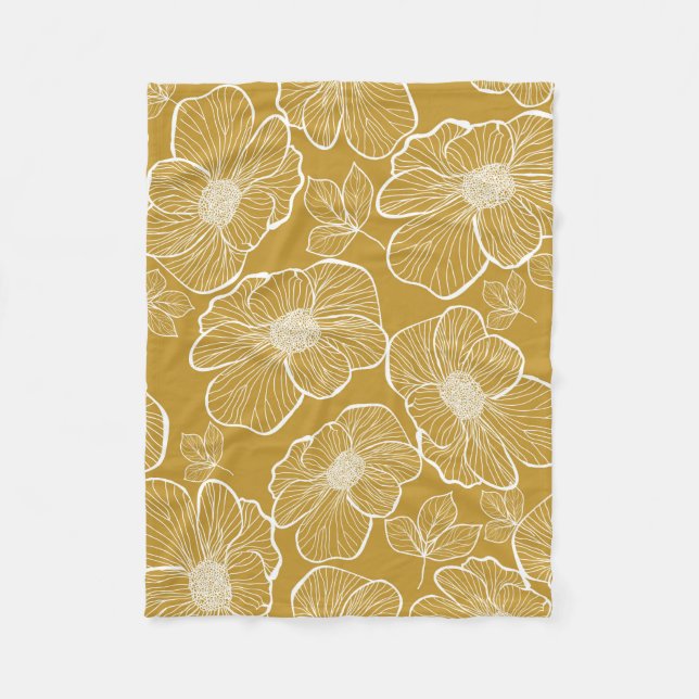 Abstract seamless floral pattern. Flowers backgrou Fleece Blanket (Front)