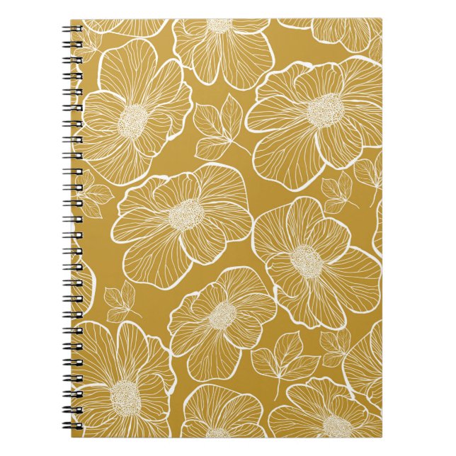 Abstract seamless floral pattern. Flowers backgrou Notebook (Front)