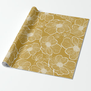 Abstract seamless floral pattern. Flowers backgrou Wrapping Paper