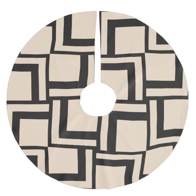 Abstract seamless geometric pattern brushed polyester tree skirt (Front)