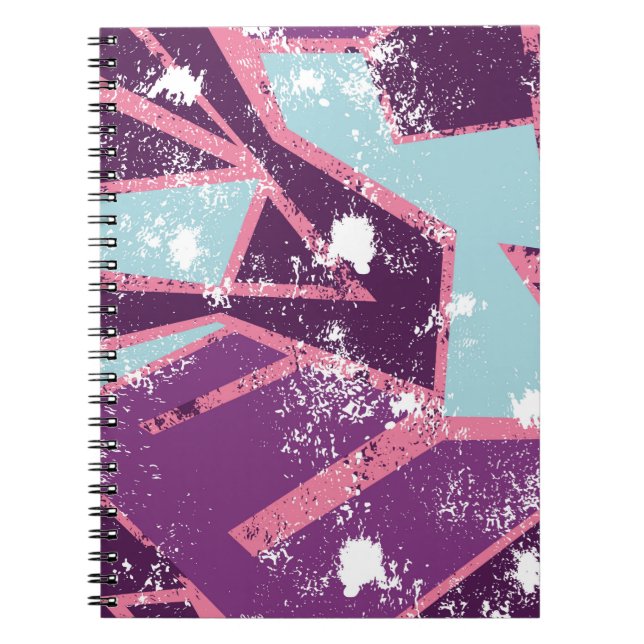 Abstract seamless geometric pattern. grunge urban  notebook (Front)