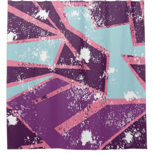 Abstract seamless geometric pattern. grunge urban shower curtain