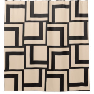 Abstract seamless geometric pattern shower curtain