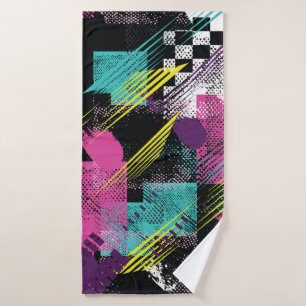 Abstract seamless, girls boys fashion, colourful. bath towel