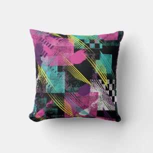 Abstract seamless, girls boys fashion, colourful. cushion