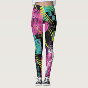 Abstract seamless, girls boys fashion, colourful. leggings