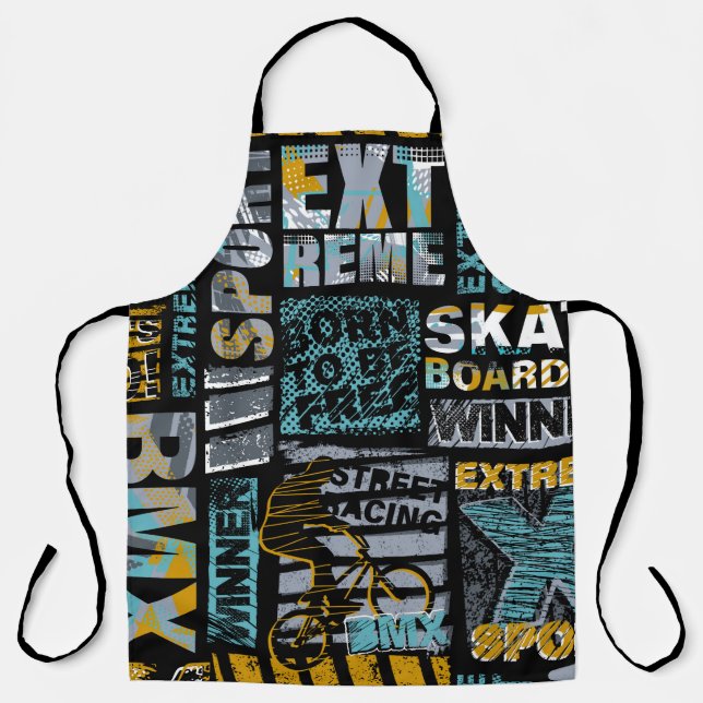 Abstract seamless grunge pattern. Urban style mode Apron (Front)