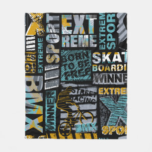 Abstract seamless grunge pattern. Urban style mode Fleece Blanket