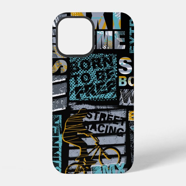 Abstract seamless grunge pattern. Urban style mode iPhone Case (Back)