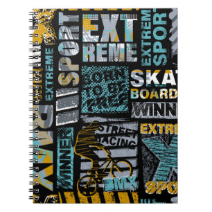 Abstract seamless grunge pattern. Urban style mode Notebook