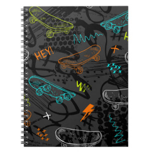 Abstract seamless grunge pattern. Urban style mode Notebook