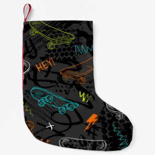 Abstract seamless grunge pattern. Urban style mode Small Christmas Stocking