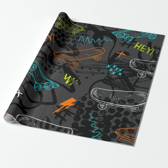 Abstract seamless grunge pattern. Urban style mode Wrapping Paper (Unrolled)