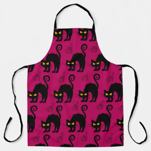 Abstract seamless halloween cat pattern. Creative Apron