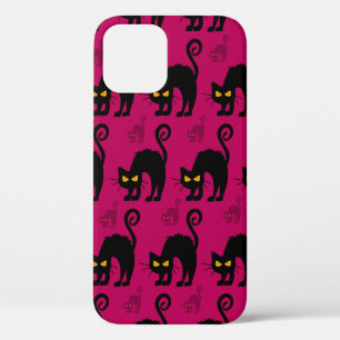 Abstract seamless halloween cat pattern. Creative iPhone 12 Case